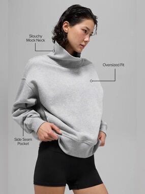 ALO Hazy Mock Neck Pullover